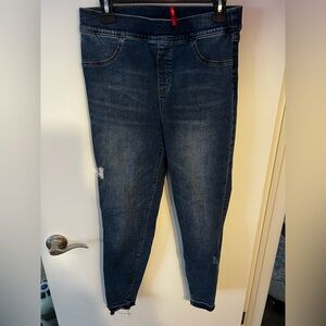 SPANX Dark Blue Skinny Pull On Jegging Jean